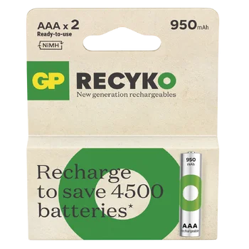 2 x akumulatorki AAA / R03 Ni-MH GP ReCyko 950mAh