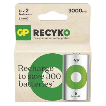 2 x akumulatorki D / R20 Ni-MH GP ReCyko 3000mAh