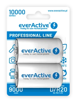 2 x akumulatorki everActive R20/D Ni-MH 10000 mAh ready to use