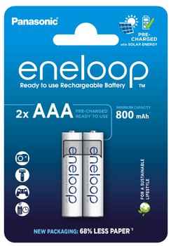 Akumulatorki Panasonic Eneloop R03 AAA 800mAh BK-4MCDE/2BE (blister) - 2 sztuki