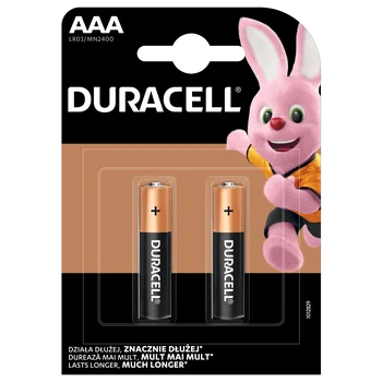 bateria alkaliczna Duracell Basic MN2400 LR03 AAA (blister) - 2 sztuki