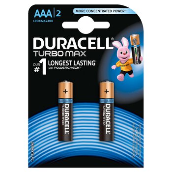 2 x bateria alkaliczna Duracell Turbo Max LR03/AAA (blister)