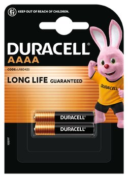 2 x bateria Duracell AAAA / LR61 / 25A / LR8D425 / MN2500 / MX2500 / E96 | EAN: 5000394041660 2 x bateria Duracell AAAA / LR61 / 25A / LR8D425 / MN2500 / MX2500 / E96 | EAN: 5000394041660