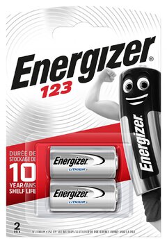2 x bateria foto litowa Energizer CR123