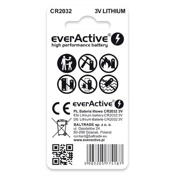 2 x bateria litowa mini everActive CR2032