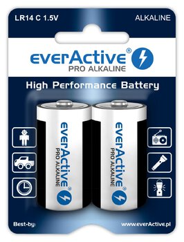 Baterie everActive Pro Alkaline LR14 blister - front