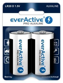 Baterie alkaliczne everActive Pro LR20 / D (kartonik) - 12 sztuk
