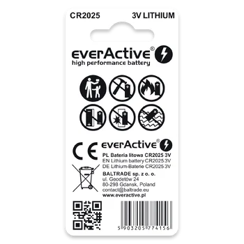 2x bateria litowa mini everActive CR2025