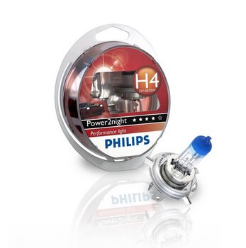 2x Philips H4 Power2Night GT150