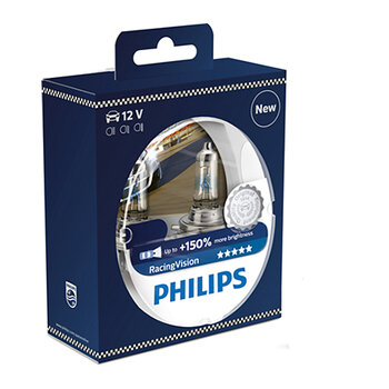 2x Philips h4 Racing Vision +150%