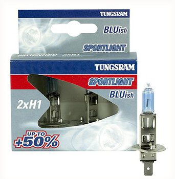 2x Tungsram H1 Sportlight Bluish + 50% światła