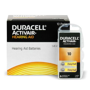 30 x baterie do aparatów słuchowych Duracell ActivAir 10
