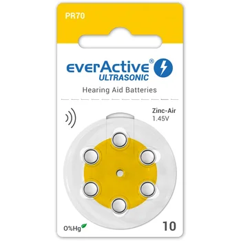 30 x baterie do aparatów słuchowych everActive ULTRASONIC 10
