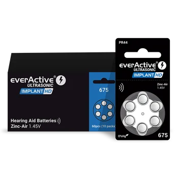 30 x baterie do aparatów słuchowych everActive ULTRASONIC IMPLANT HD 675