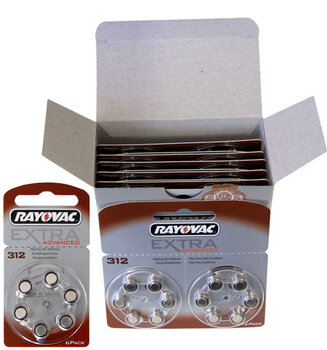 30 x baterie do aparatów słuchowych Rayovac Extra Advanced 312