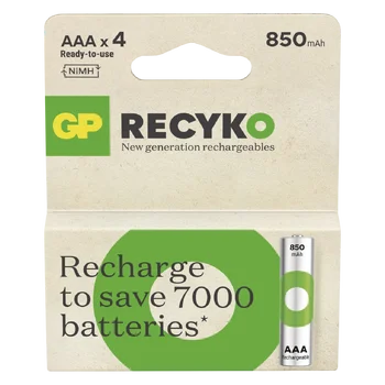 4 x akumulatorki AAA / R03 Ni-MH GP ReCyko 850mAh