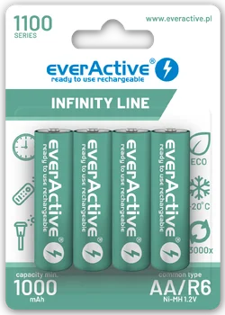 4 x akumulatorki everActive R6/AA Ni-MH 1100 mAh ready to use