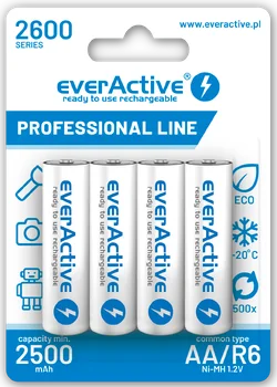 4 x akumulatorki everActive R6/AA Ni-MH 2600 mAh ready to use