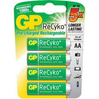 4 x akumulatorki GP ReCyko+ R6 AA 2050mAh + box