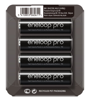 4 x akumulatorki Panasonic Eneloop PRO R6 AA 2500mAh BK-3HCDE (sliding pack)