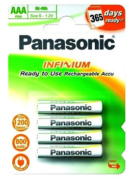 4 x akumulatorki Panasonic Infinium R03 AAA 800mAh