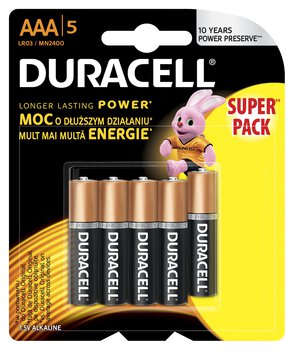 5 x bateria alkaliczna Duracell Duralock C&B LR03 AAA (blister)