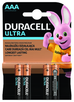4 x bateria alkaliczna Duracell Ultra Powercheck LR03 AAA (blister)