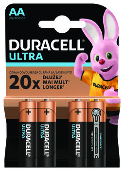 4 x bateria alkaliczna Duracell Ultra Powercheck LR6 AA (blister)