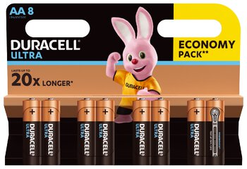 8 x bateria alkaliczna Duracell Ultra Powercheck LR6 AA (blister)