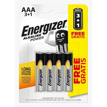 4 x bateria alkaliczna Energizer Alkaline Power LR03/AAA 3+1 (blister)