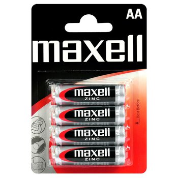 4 x bateria cynkowo-węglowa Maxell R6 / AA (blister)