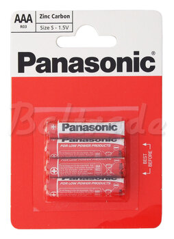 4 x bateria cynkowo-węglowa Panasonic R03 AAA (blister)