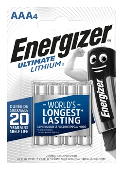 4 x bateria foto litowa Energizer L92 Ultimate Lithium R03 AAA