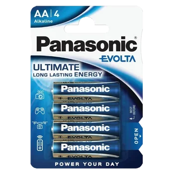 Baterie AA LR6 alkaliczne Panasonic Evolta pakowane po 4 sztuki