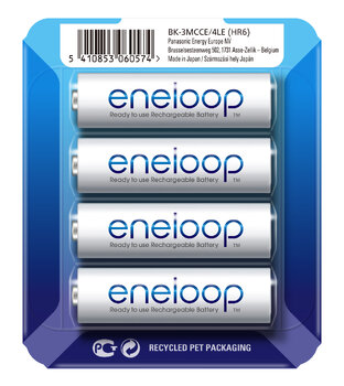 4 x Panasonic Eneloop R6/AA 2000mAh BK-3MCCE (sliding pack)