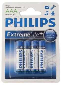 4 x Philips ExtremeLife LR03 AAA (blister)