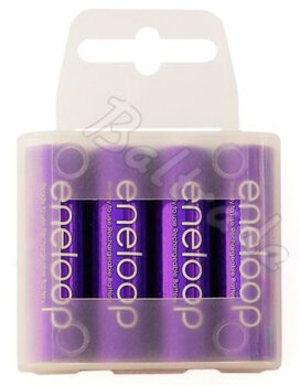 4 x Sanyo Eneloop Glitter R6/AA 2000mAh (fioletowy)