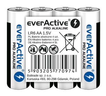 Baterie alkaliczne everActive Pro LR6 / AA (kartonik) - 40 sztuk