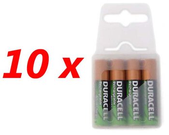 40 x DURACELL ActiveCharge R03/AAA Ni-MH 800mAh -- (box)