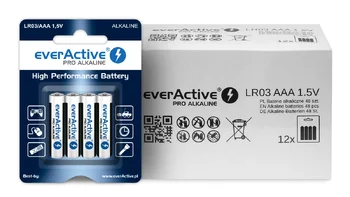 Bateria alkaliczna everActive Pro Alkaline LR03 AAA - 48 sztuk
