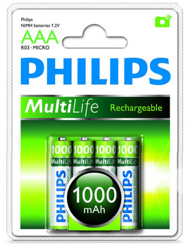 4x akumulatorki Philips R03 AAA Ni-MH 1000mAh