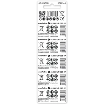 5 x bateria alkaliczna everActive 4LR44 / LR1325 / 544A