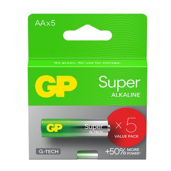 5 x bateria alkaliczna GP Super Alkaline G-TECH LR6 / AA