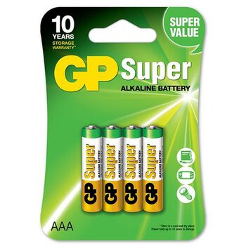 4 x bateria alkaliczna GP Super Alkaline LR03 / AAA