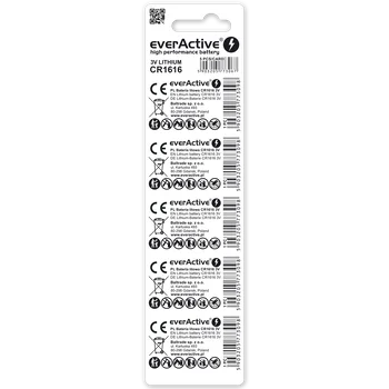 5 x bateria litowa mini everActive CR1616