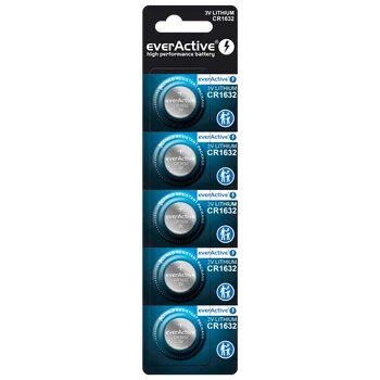 5 x bateria litowa mini everActive CR1632