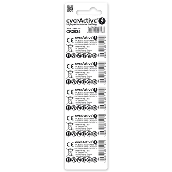 5x bateria litowa mini everActive CR2025
