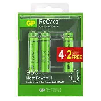 6 x akumulatorki R03/AAA GP ReCyko+ 950 Series 950mAh