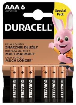 bateria alkaliczna Duracell Basic Duralock LR03 AAA (blister) - 6 sztuk