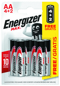 6 x baterie AA / LR6 Energizer MAX (blister)